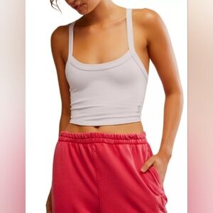 Free People Movement Cropped Tank White